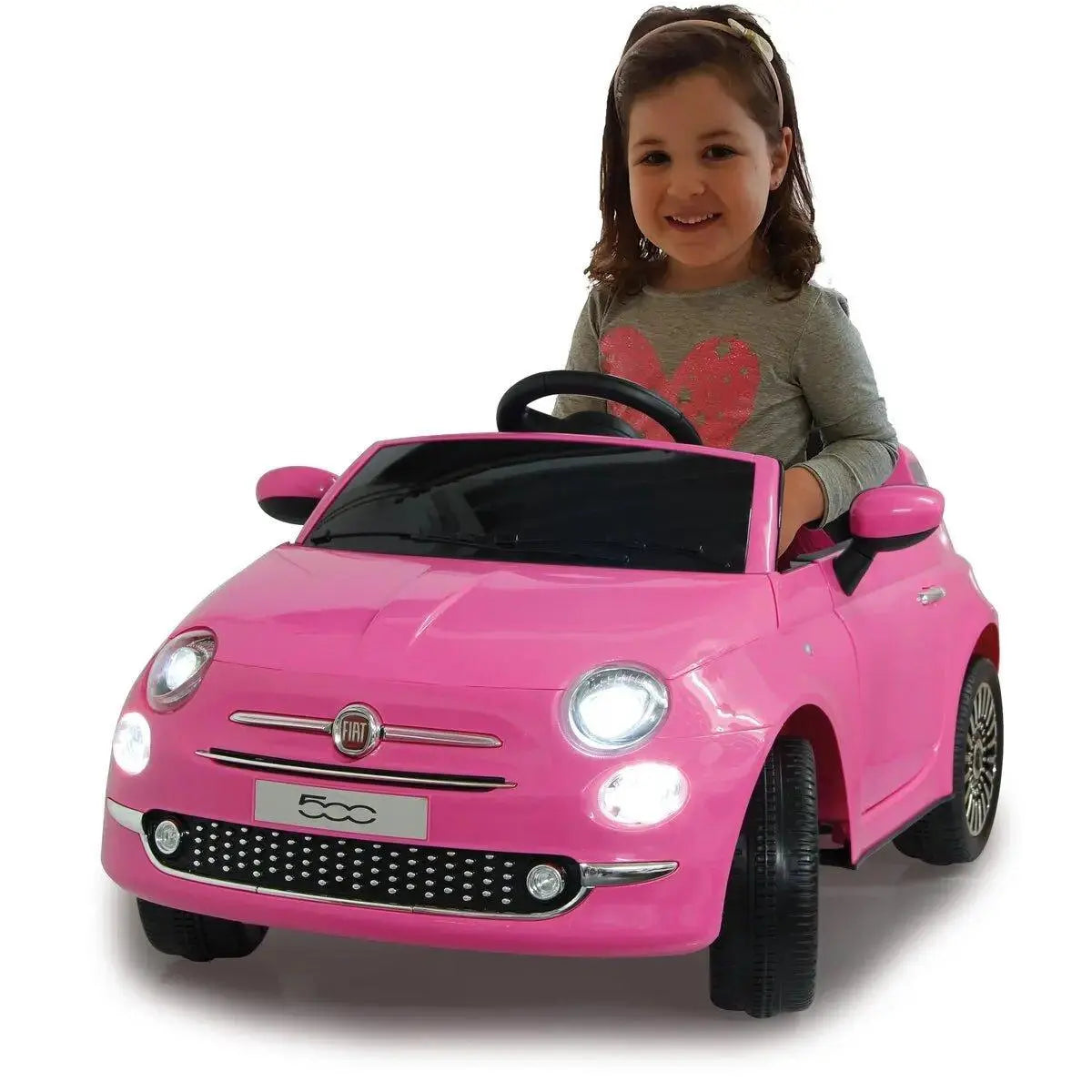 Jamara Ride-on Fiat 500 Roze 12V - megaspullen.nl