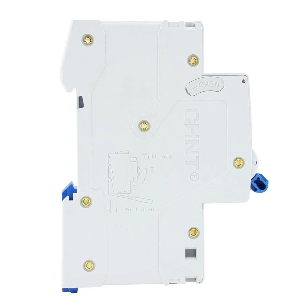 Aardlekautomaat 16amp, 1 fase schakelaar met beveiliging, zichtbaar in de afbeelding.
