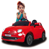 Jamara Ride-on Fiat 500 rood 12V - megaspullen.nl