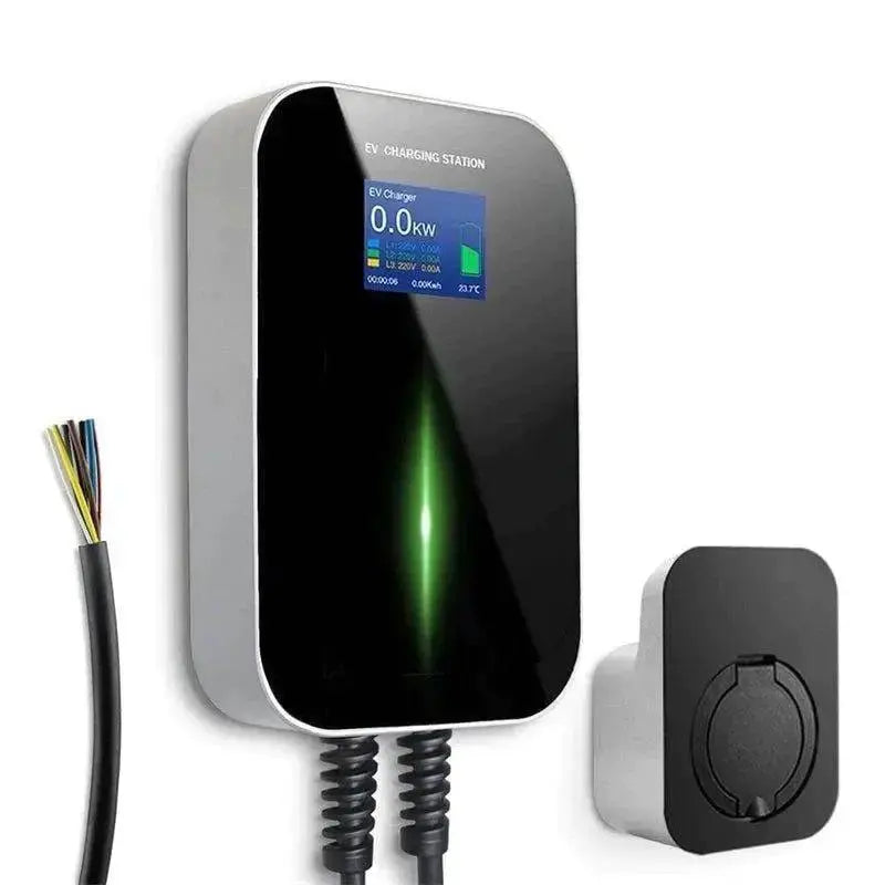 BESEN Autolader APP 1 fase 3,7KW Type 2 socket, laadkabel voor elektrische auto, zwart met connector en display