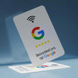 Google NFC reviewkaart van megaspullen.nl, contactloze NFC-kaart voor het verzamelen van telefonische reviews.