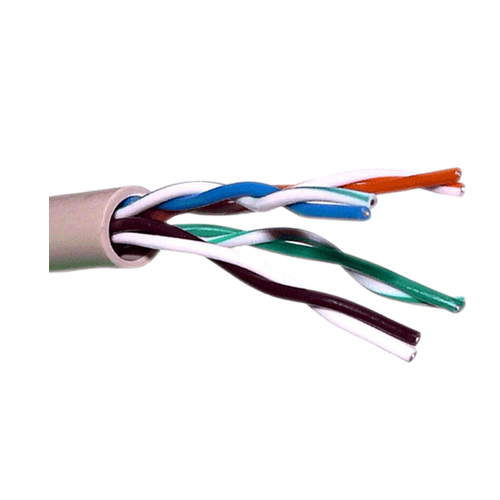 Netwerkkabel UTP Cat5e in doos van 305 meter, volledig van koper, geschikt voor snelle netwerken, geleverd door megaspullen.nl