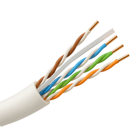 Netwerkbekabeling UTP doos 305m Cat6 van Megaspullen.nl met PVC-isolatie en Eca-keur voor betrouwbare data-overdracht.