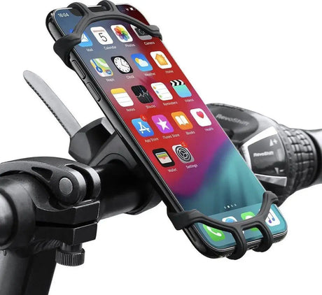Flexibele siliconen fiets- en motors telefoonhouder, 360 graden draaibaar, geschikt voor smartphone en scooter, geschikt voor fietsaccessoires